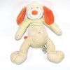 MOTS D'ENFANTS doudou chien beige, orange et jaune