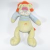 MOTS D'ENFANTS doudou lion bleu, orange et jaune