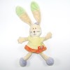 MOTS D'ENFANTS doudou lapin beige, robe orange et jaune