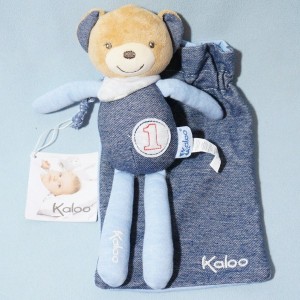 Ours KALOO Blue Denim doudou bleu jean