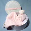 Ours KALOO doudou Perle calin rose
