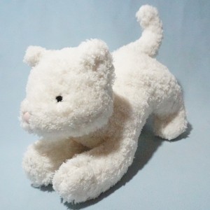 Chat CYRILLUS en peluche blanc