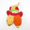 Clown COROLLE doudou rouge, orange et jaune