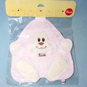 Lapin TRUDI doudou plat rose