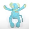 Souris TARTINE & CHOCOLAT doudou bleu turquoise et vert