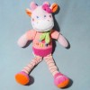 Vache MOTS D'ENFANTS sos doudou peluche rose