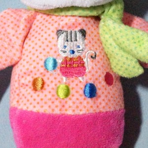 Vache MOTS D'ENFANTS sos doudou peluche rose
