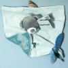 Jules l'ours NATTOU doudou carré plat bleu