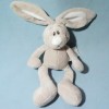 Lapin KIMBALOO doudou beige et blanc à grands pieds