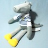 Crocodile OBAIBI doudou gris t-shirt marin