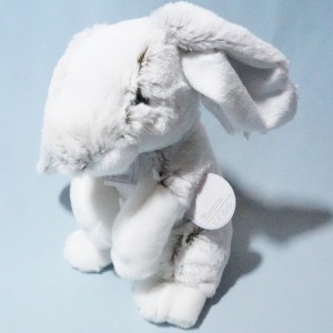Lapin HO ! STUDIO peluche gris et blanc
