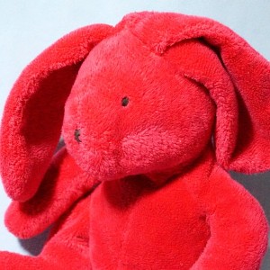 Lapin DPAM doudou Du Pareil Au Même rouge