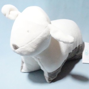 coussin Mouton OBAIBI doudou écru et beige