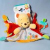 Winnie DISNEY NICOTOY Kiabi Gémo doudou carré plat orange et rouge