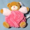 Ours KALOO doudou boule Plume rose