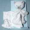 ours SUCRE D'ORGE doudou Cajou gris mouchoir blanc