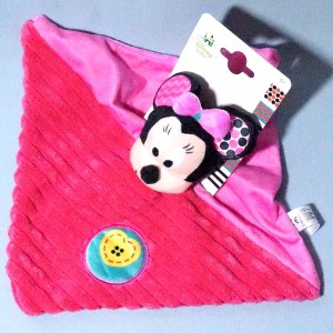 Minnie DISNEY NICOTOY (Kiabi) sos doudou carré plat rose