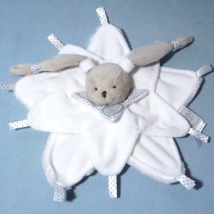 Lapin DOUDOU ET COMPAGNIE Céleste blanc