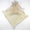 Lapin NATURE & DECOUVERTE doudou carré plat beige