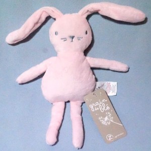 Lapin GRAIN DE BLE doudou rose