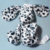 Lapin DPAM Du Pareil Au Même doudou peluche blanc tâches noires