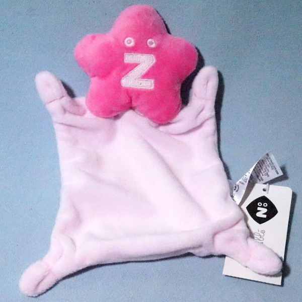 doudou GRAIN DE BLE "Z" plat rose