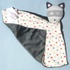 Loup VERTBAUDET doudou plat écru et gris