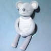 Souris OBAIBI doudou peluche grise robe rose