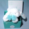 Lapin DOUDOU ET COMPAGNIE "Pompon" blanc et vert 25 cm