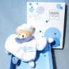 ours DOUDOU ET COMPAGNIE blanc et bleu "Les acidulés"