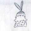 Lange DPAM Du Pareil Au Même doudou blanc dessin lapin