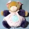 Ours KALOO doudou boule Petite Rose