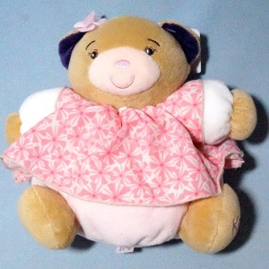 Ours KALOO doudou boule Petite Rose robe