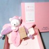 Ours DOUDOU ET COMPAGNIE Collector rose "J'aime mon doudou"