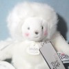 Ours DOUDOU ET COMPAGNIE Trop Mimi blanc avec doudou plat