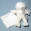 Ours DOUDOU ET COMPAGNIE Trop Mimi blanc avec doudou plat