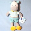 Ane MOTS D'ENFANTS peluche bleu et jaune