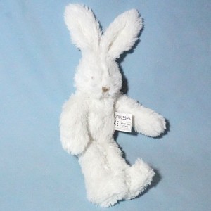 Lapin KINOUSSES doudou peluche blanche