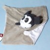 Souris Mickey DISNEY doudou carré plat gris
