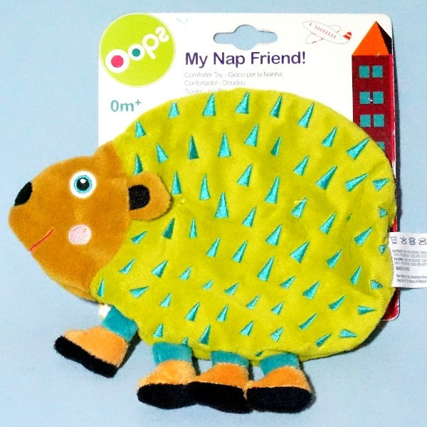 hérisson OOPS doudou plat vert