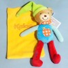 Ours KALOO Colors doudou peluche pomme