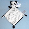 Panda MOTS D'ENFANTS doudou plat noir et blanc