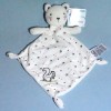Chat MOTS D'ENFANTS doudou plat blanc écureuil