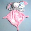 Lapin MOTS D'ENFANTS doudou plat rose phosphorescent