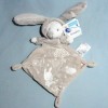 Lapin MOTS D'ENFANTS doudou plat beige phosphorescent