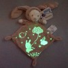 Lapin MOTS D'ENFANTS doudou plat beige phosphorescent
