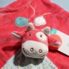 Vache NOUKIES doudou carré plat Lola rose