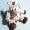 Cheval MONOPRIX doudou en peluche marron beige