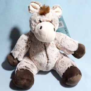 Cheval MONOPRIX doudou en peluche marron beige