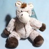 Cheval MONOPRIX doudou en peluche marron beige